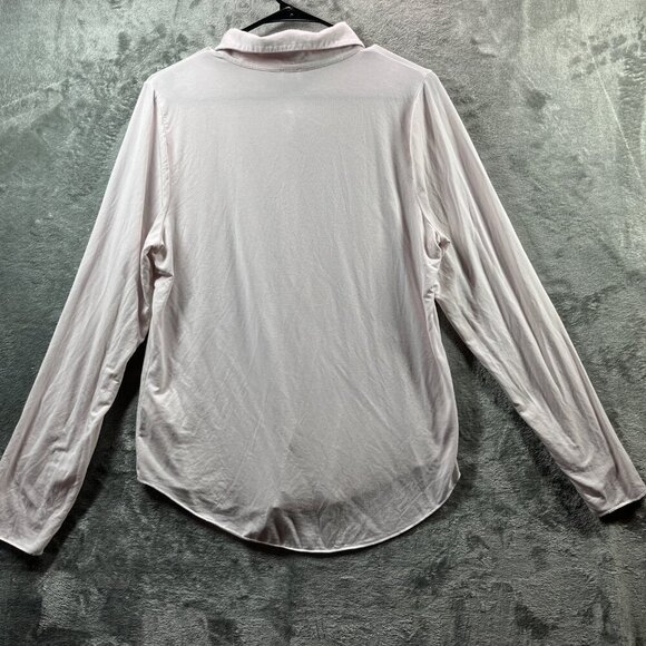 Wilfred Aritzia Womens Extra Large Top Pale Pink Tencel Soft Long Sleeve Button - Picture 2 of 11